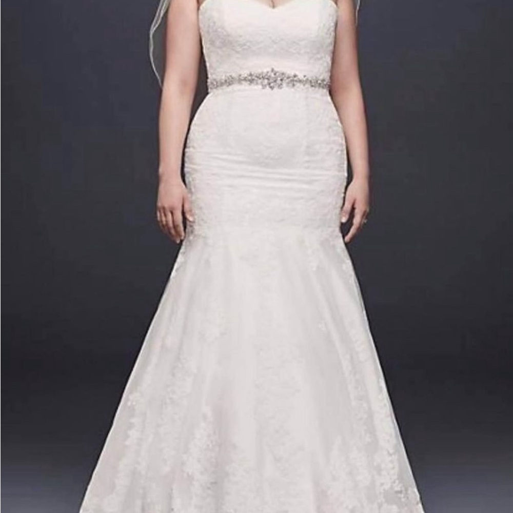 BRAND NEW Strapless sweetheart, fully lined lace dress, trumpet style - Picture 3 of 6